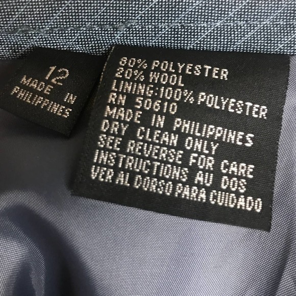 NO BRAND Pinstriped Pencil Skirt in Gray - size 12 - Picture 4 of 5